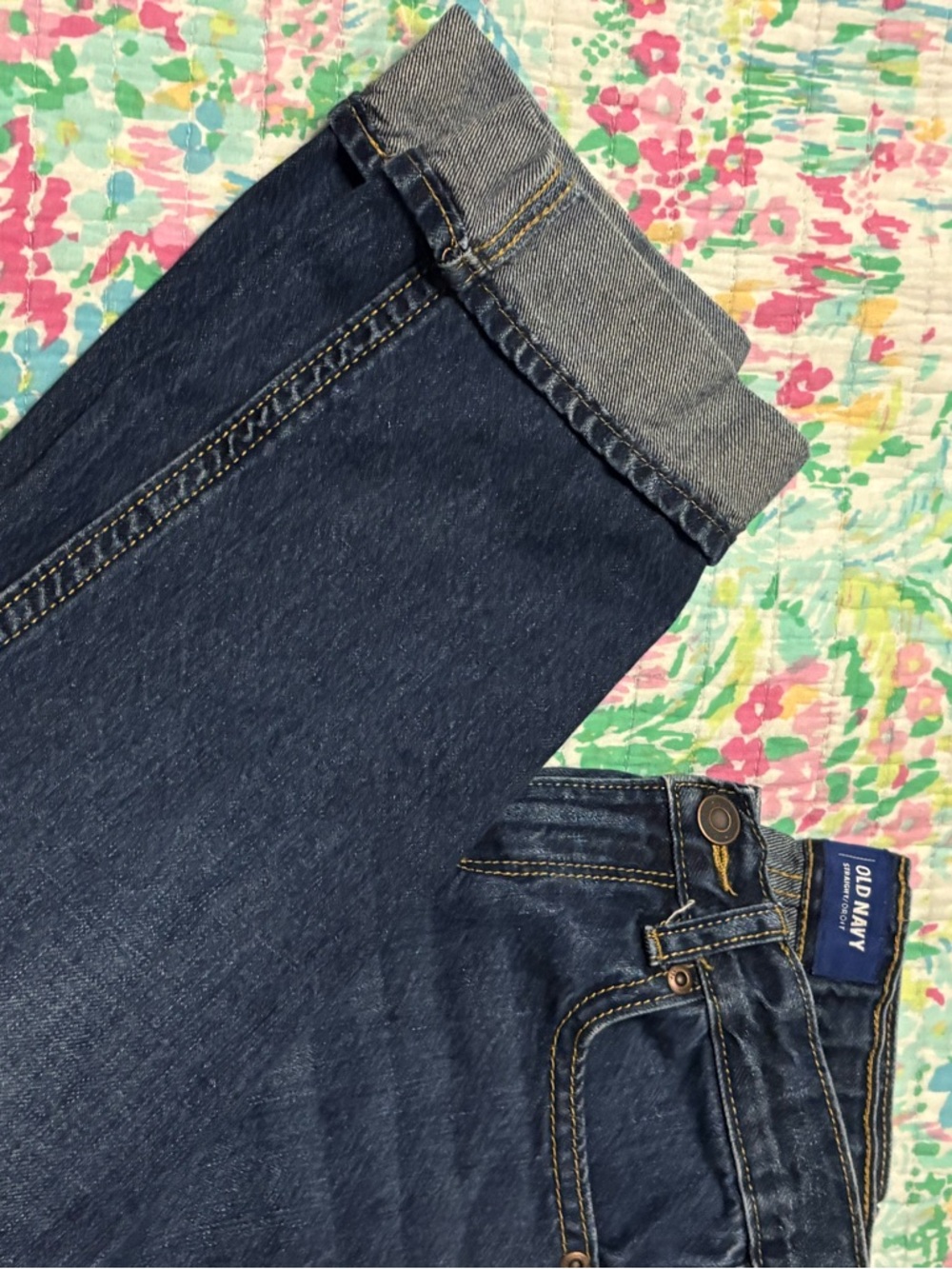 Old Navy Straight Dark Blue Denim Jeans